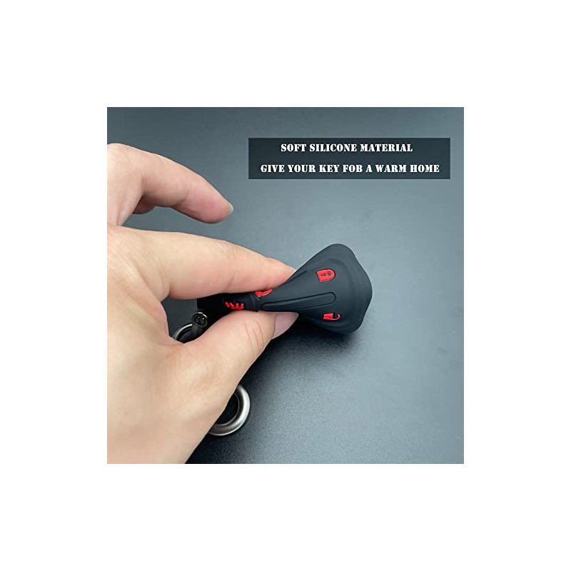 TANDRIVE Silicone Smart Key Fob Cover for GMC Sierra &