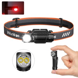 Wurkkos Headlamp,HD12 850LM Rechargeable Headlamp,Head Lamps Led Rechargeable,Mini AA Head Lights,Camping headlamps with Red Light,Waterproof,for Kids and Adults,Hiking,Emergency,Outdoor,Hard Hat