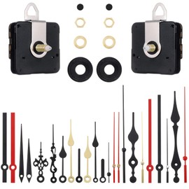 AUXSOUL 32pcs Clock Mechanism Kit Clock Movement Parts Replacement Repair Tools Silent Sweep Custom Clock Quartz Wall Clocks Motor Mechanisms Long Shaft Complete Kit