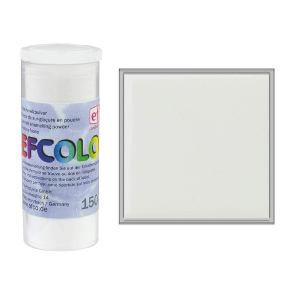 Efcolor 9370001 10 ml Opaque Low Temperature Enamelling Powder, White