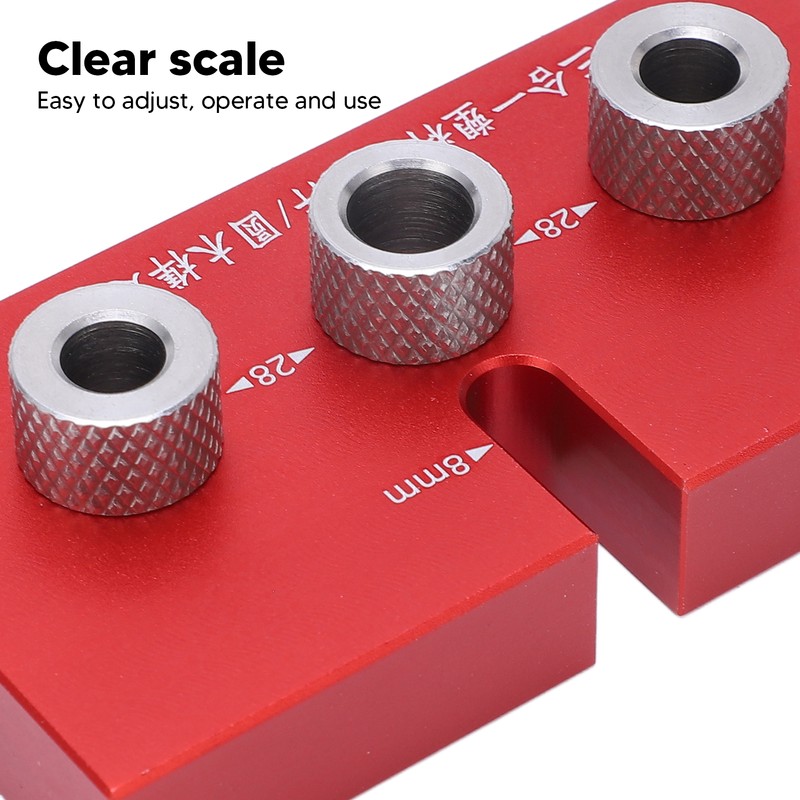 Wood Doweling Jig Drill Guide 3 in 1 Locator Hole