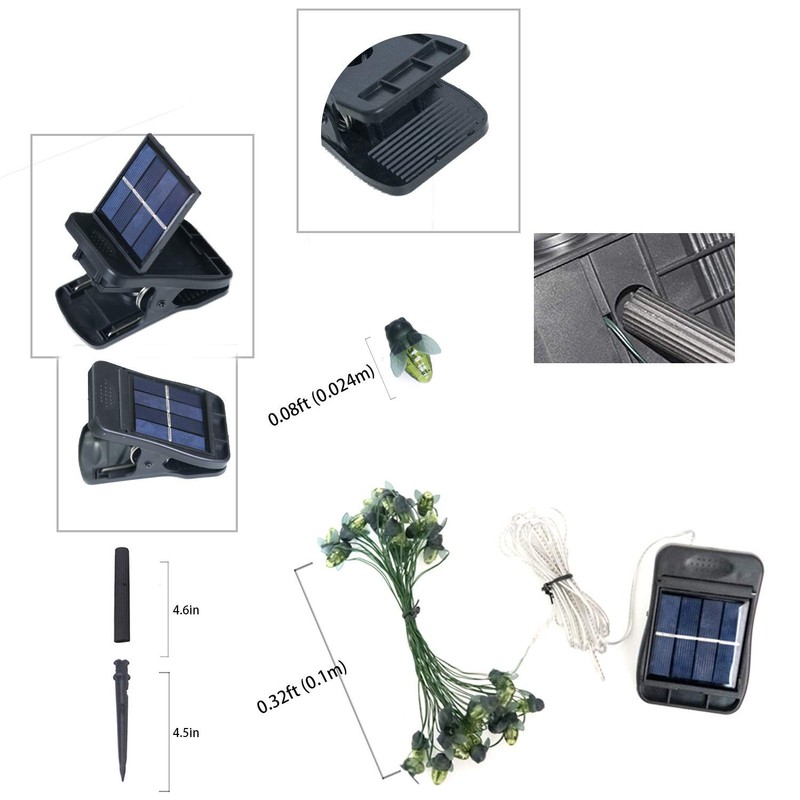 ANGMLN Solar Firefly Lights, 30 LED Solar Fireflies Lightning Bugs