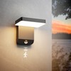 Coinmit Motion Sensor Outdoor Light,Black LED 24W Exterior Motion Porch
