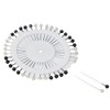 Black & white Hijab Scarf Pearl Pins Wheel Craft Tailor