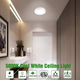 LED Motion Sensor Closet Light, 6inch LED Flush Mount Ceiling Lighting Fixture for Indoor or Outdoor, Closet Rooms, Porches, Stairs, Laundry Rooms, 5000K Daylight White