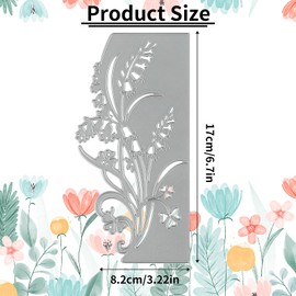 Flower Leaf Metal Die Cuts, Lily of The Valley Lace Bells Edge Cutting Dies Cut Stencils for DIY Scrapbooking Arts Crafts Album Decorative Embossing Paper Dies Card Making