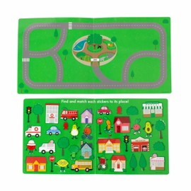 Avi's Adventures Reusable Sticker Book + Marker Set - Toddler Activity for Independent and Family-Wide Play, Age 3+