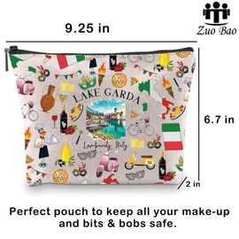 Zuo Bao Lake Garda Cosmetic Bag Sirmione Italy Gift Lake Garda Lovers Gift Italy State Makeup Bag Italian Lakes Gift Italy Pride Gift (LAKE GARDA)