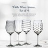 Mikasa Cheers White Wine Glasses Set of 4, 16-Ounce Elegant