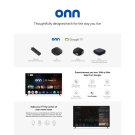 Google onn 4K Plus Streaming Device, Google TV 16GB Storage, 2GB RAM, Dolby