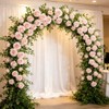 Yigeitopli 10Pcs Pink Artificial Silk Roses with Stems for Decor