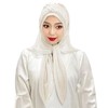 RONGXG Women Pearl Tassel Hijab Islamic Malay Muslim Hijab Polyester