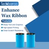 2 Rolls 3.14" x 1476'(80mm x 450m) Enhanced Wax Thermal