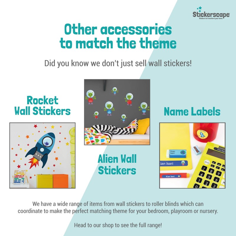 Stickerscape Alien Wall Sticker Pack (Alien Family - Regular) |