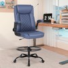Misolant Leather Drafting Chair, Tall Office Chair for Standing Desk,