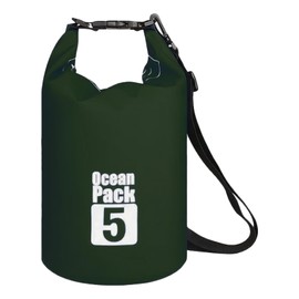 AWE THE OCEAN PACK Waterproof & Dustproof Bag, Dry Bag, Drum Shape, New Material, IPX6, Shoulder Included, Lightweight, Foldable, For Beaches, Fishing, Camping, Mountain Climbing, Pools, Disaster