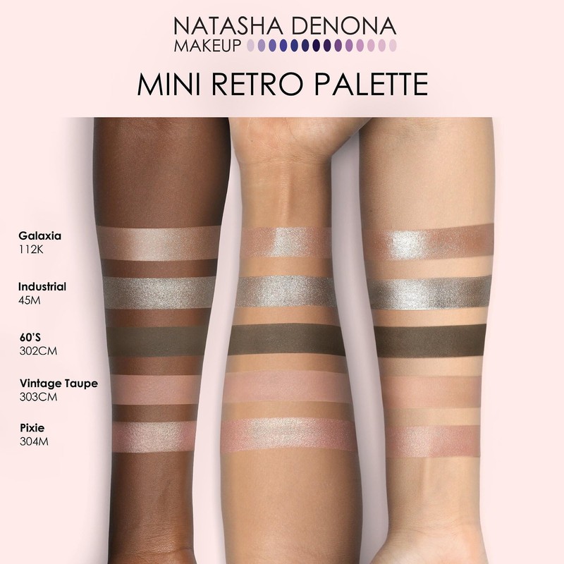 Natasha Denona Mini Retro 5 Eyeshadow Palette - Perfect for