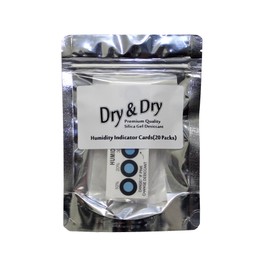 Dry & Dry Premium Humidity Indicator Cards (12 Cards) - 10-60% 6 Spot(Reusable)