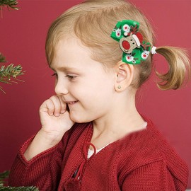Hair Clips - Colorful Christmas Boutique Hair Clips | Pack Of 8 Decorative Adorable Christmas Hair Headdress For Girls Women Kids