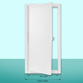 DEEKOOL Thicken 1mm Metal Access Panel 14 x 29, Access Panel with Screwdriver Latch, Galvanized Steel Inner Panel and Aluminum Alloy Frame, Access Panel for Drywall, Ceilings, Plumbing, Attic