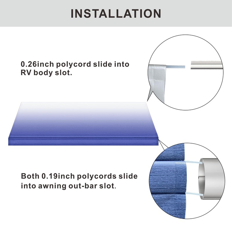 SHADEPLUS RV Awning Fabric Replacement,Camper Awning Replacement,16 oz Heavy Duty