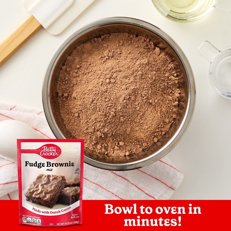 Betty Crocker Ready to Bake Fudge Brownie Baking Mix, 10.25