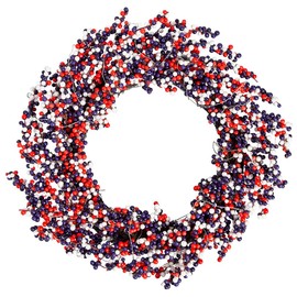 Light-Up Red White & Blue Patriotic Wreath