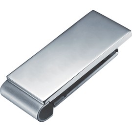 Visol Men's Hawthorne Plain Stainless Steel Money Clip, Silver, Regular