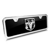 Dodge Ram Black and Chrome Plastic License Plate Frame -