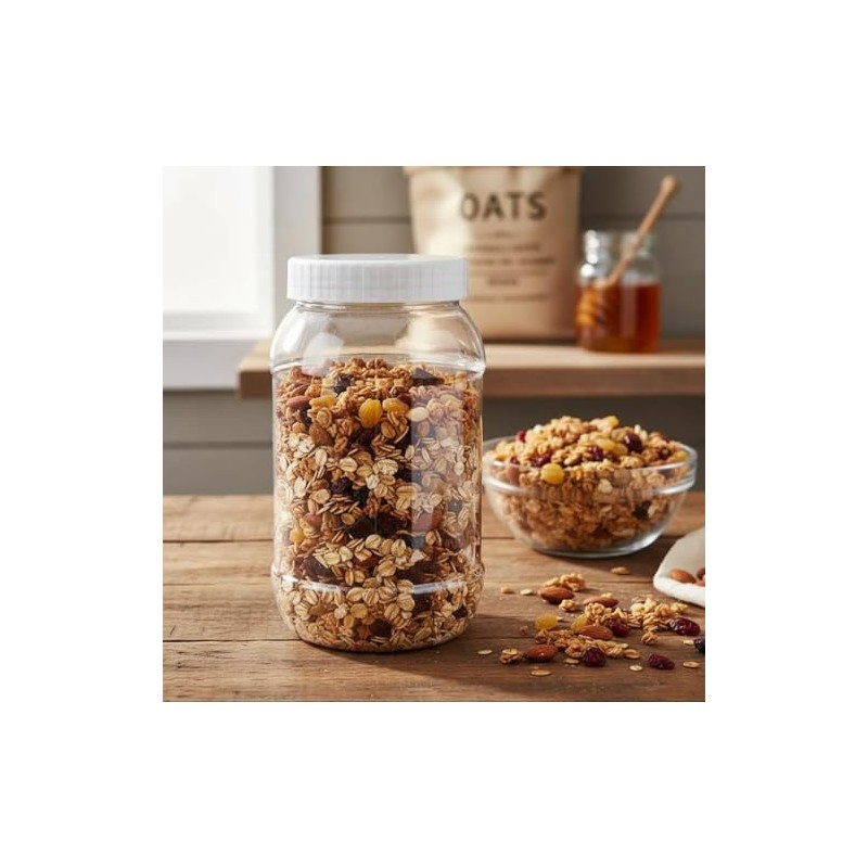 Envase Bote Tarro Contenedor pet plástico 500ml con tapa plana