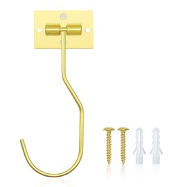 Ticway Banana Hanger Hook – Space Saving Banana Holder Hanger to Keep Bananas Fresh, Self Adhesive and Screw Banana Hook 1Pack Gold
