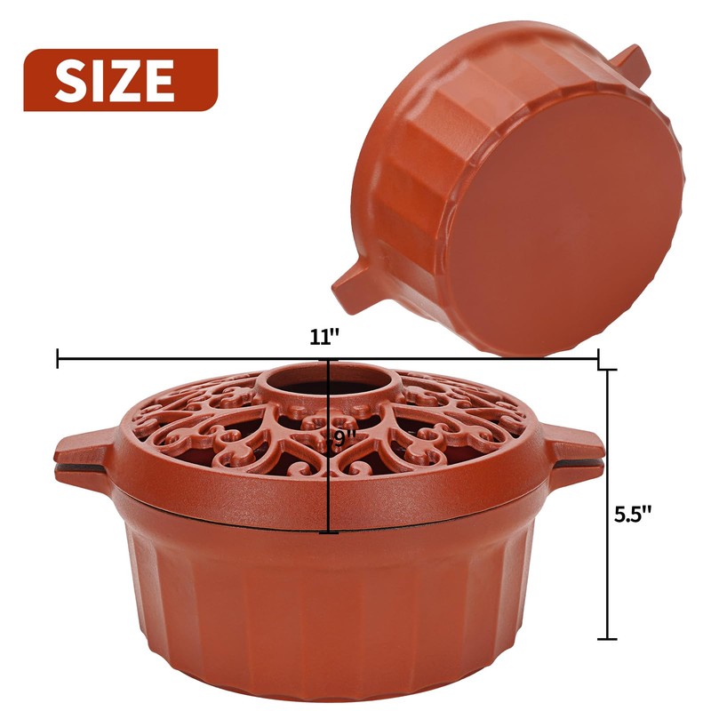 1MORE Wood Stove Steamer- Wood Stove Humidifier Cast Iron with