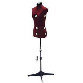 (EB-FH-2-JF) ROXYDISPLAY 12-Dial Fabric-Backed Small Adjustable Dress Form with Base,