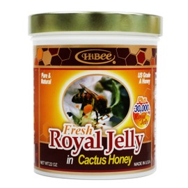 HIBEE Fresh Royal Jelly in Cactus Honey with 30,000mg Royal Jelly_22oz