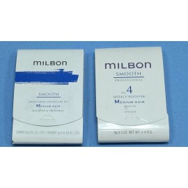 Milbon 2 Milbon Smooth No.4 Weekly Booster Hair Masque Medium Treatment Shampoo Set