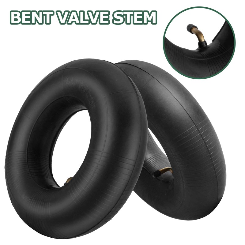 NIGOOLATA 4.10/3.50-4 Inner Tube with Bent Valve Stem (2-Pack) -
