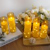 Flameless Candles,with Embedded Star String, Battery Operated Candles Flickering LED