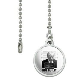 Trump Mugshot Not Guilty Ceiling Fan and Light Pull Chain