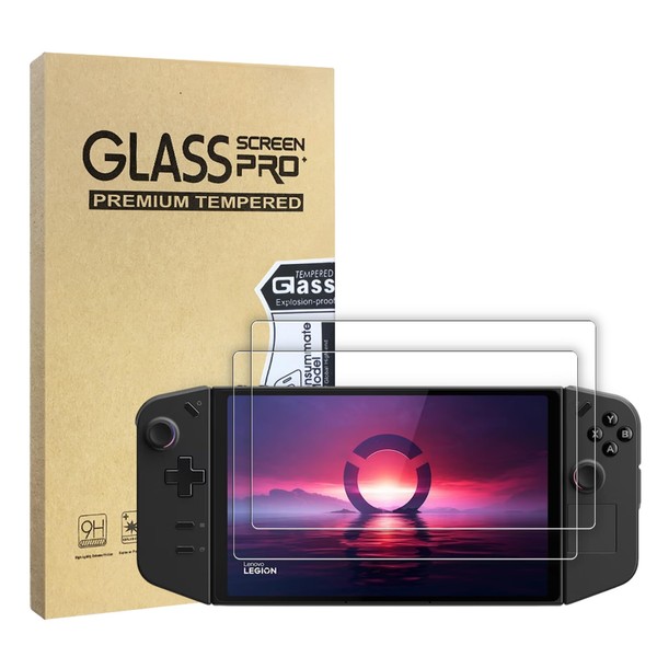 WD&CD Pack of 2 screen protectors compatible with Lenovo Legion