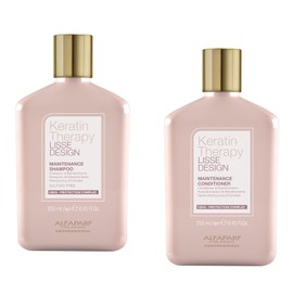 Alfaparf Milano Kit Vitalizante Keratin Therapy Lisse Design - Champú y Acondicionador sin Sulfatos con Keratina, 2 x 250ml