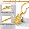 Z Gold Initial Necklaces Square Pendant Cadenas De Oro para