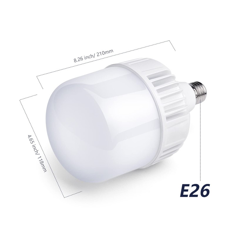 400W-500W Equivalent LED Light Bulb,6000 Lumen 5000K Bright Daylight White