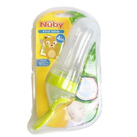 Nuby Natural Touch Alimentador de Silicona para Bebé, para Viajes, 90 ml