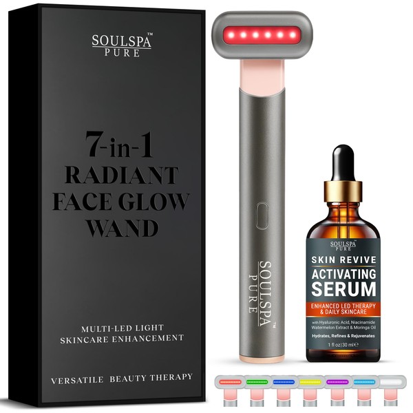 7-in-1 Face Glow Wand with Serum, Radiant Beauty Tool -