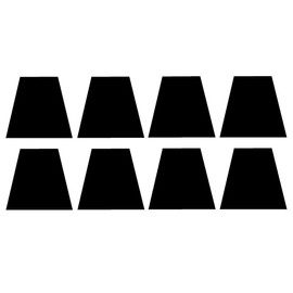 Firefighter Helmet Tetrahedron-Trapezoids V1 Vinyl Decal (8 Pack) by StickerDad® - Size: 2", Color: Reflective Black - Windows, Walls, Bumpers, Laptop, Lockers, etc.