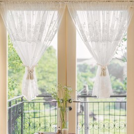 tlidfgeo 2 Pcs Curtain Holder,Magnetic Curtain Tiebacks,Wooden Ball Magnetic Curtain Tiebacks, Natural Cotton Hand Woven Rope Curtain Holdbacks for Thin & Thick Home & Office Window Draperies(Beige)