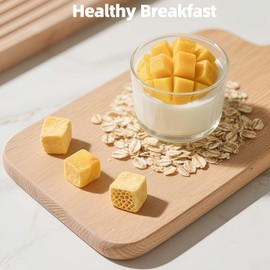 Premium Freeze-Dried Mango Slices 4.2oz (120g) - 100% Sweet Mango, No Sugar Added | Perfect for Smoothies, Baking & Snacks | Dried Fruit