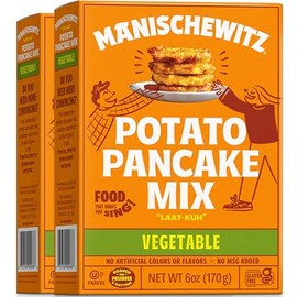 Manischewitz Vegetable Potato Pancake Mix, 6oz (2 Pack) | Gluten Free | No MSG | Traditional Style Potato Latke Mix
