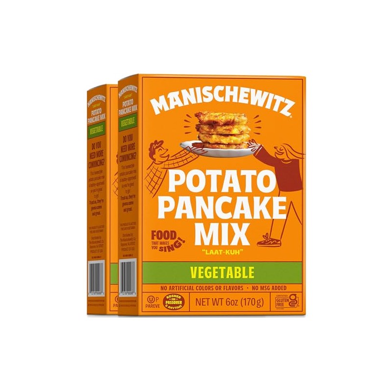 Manischewitz Vegetable Potato Pancake Mix, 6oz (2 Pack) | Gluten