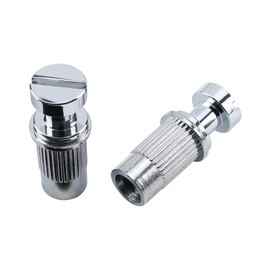 OVSAL Electric Guitar Bridge Tailpiece Studs Anchors M8 Metric Thread Mounting Studs and Inserts Bushings Compatible with Les Paul Lp Ep Style Electric Guitar Bridges Parts Replacement Chrome